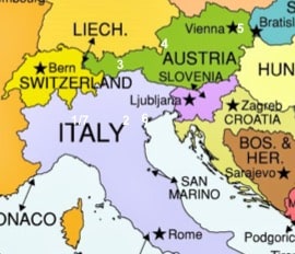 Italy Austria Itinerary Map3 